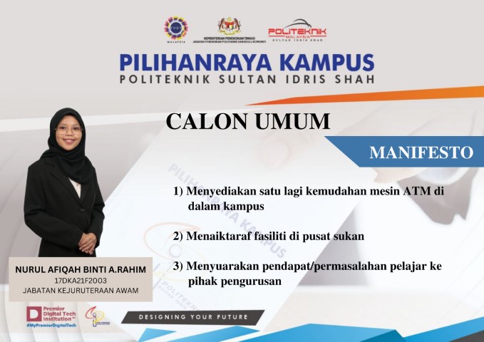 CALON BERTANDING PRK 2023: NURUL AFIQAH BINTI A. RAHIM